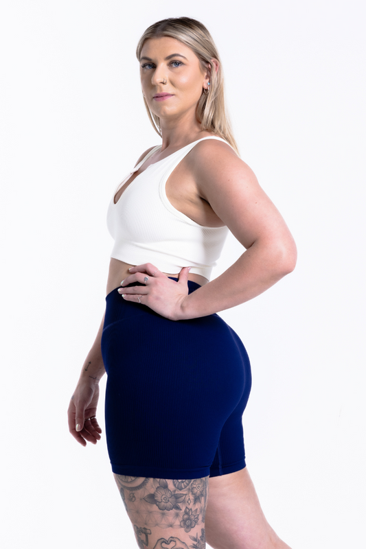 Luxe Seamless Shorts | Navy Blue