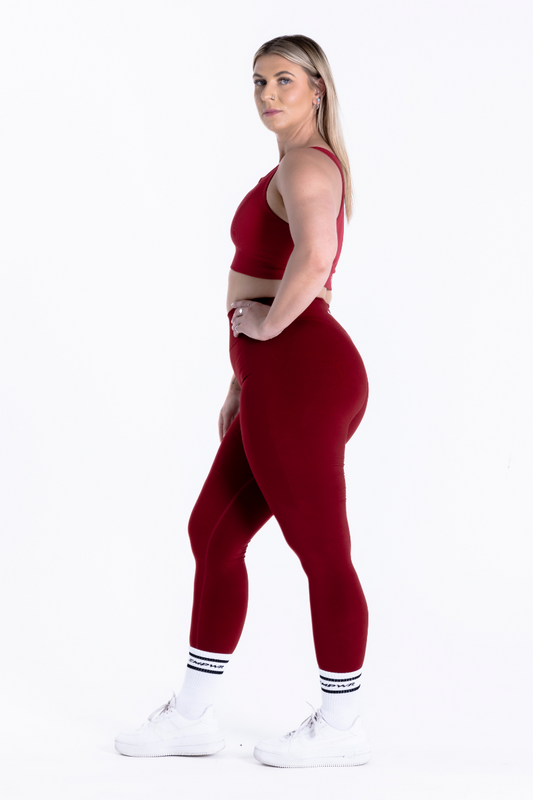 Luxe Sports Bra 2.0 | V Shape - Scarlet