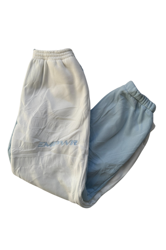 EMPWR YOU unisex two-tone fleece joggers in Baby Blue