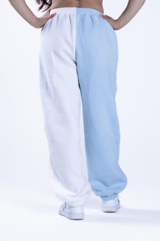 Unisex Two Tone Joggers | Baby Blue