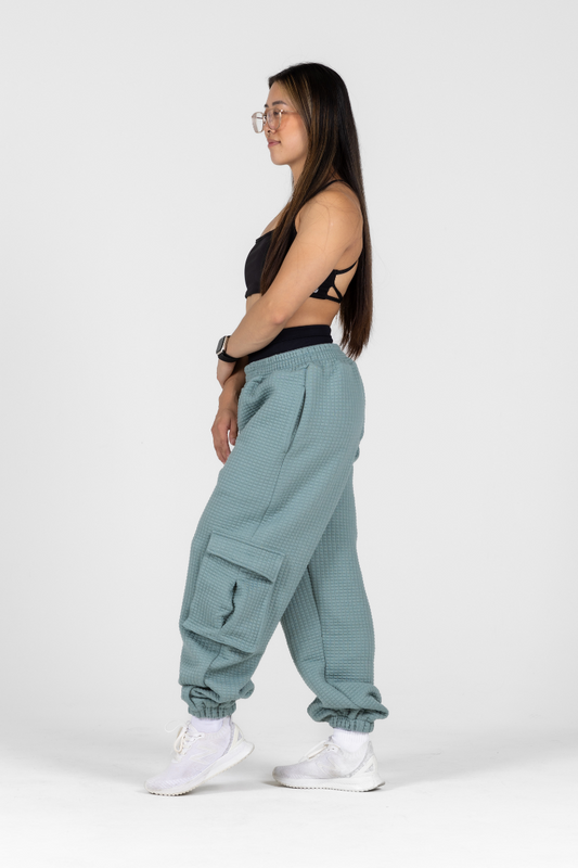 Waffle Joggers | Sage | XS - S
