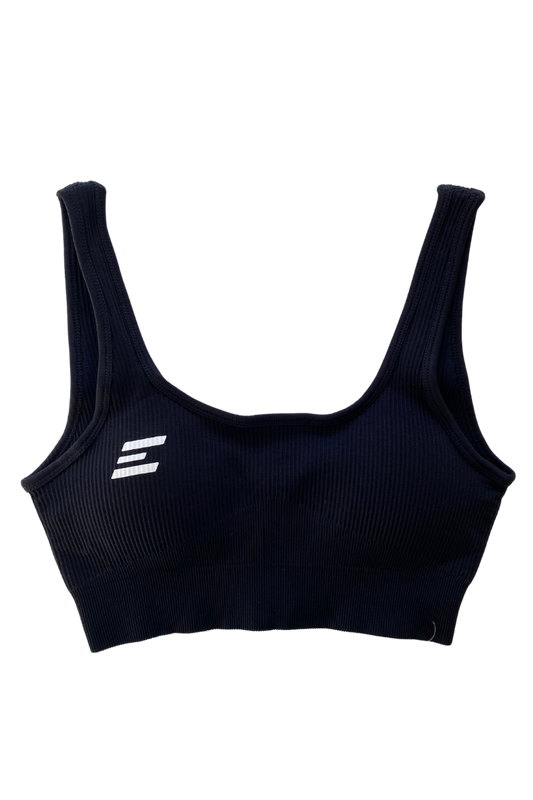 Luxe Sports Bra | U Shape - Black