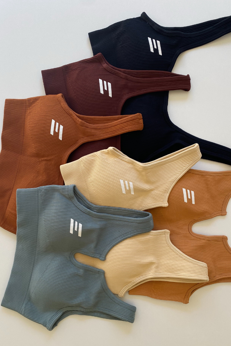 Luxe Sports Bra | V Shape - Sky