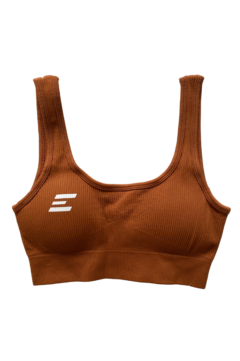 Luxe Sports Bra | U Shape - Cinnamon