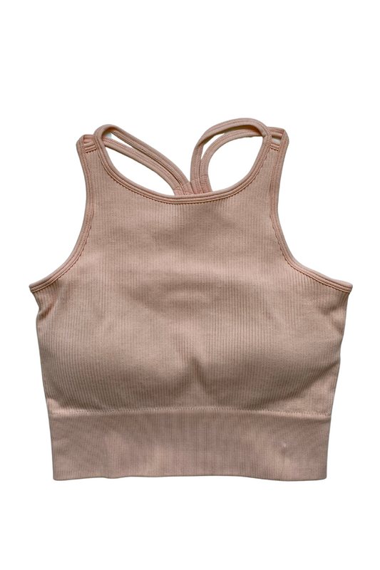 Paradise Racer Sports Bra | Orange Sorbet