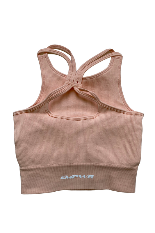 Paradise Racer Sports Bra | Orange Sorbet