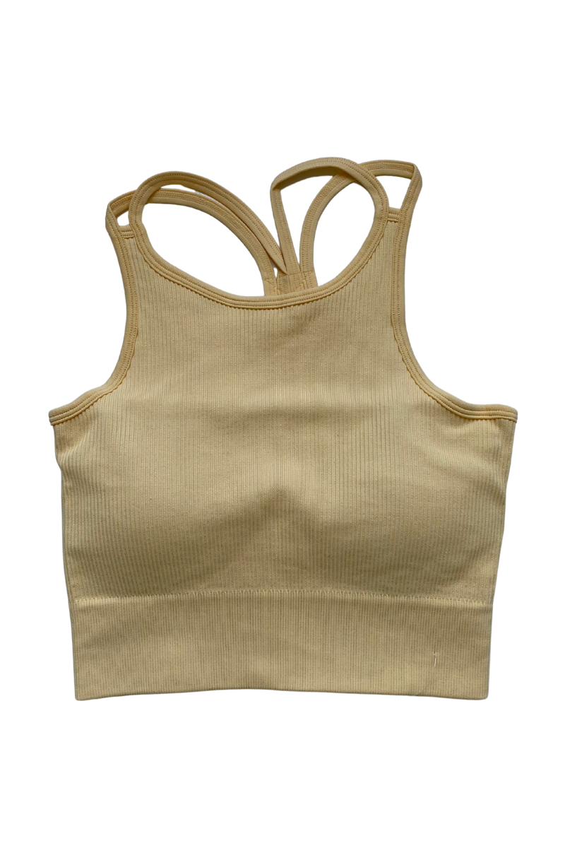 Paradise Racer Sports Bra | Lemon