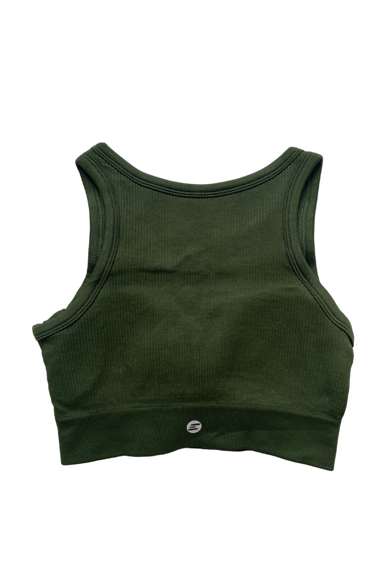 Luxe Sports Bra 2.0 | V Shape - Khaki
