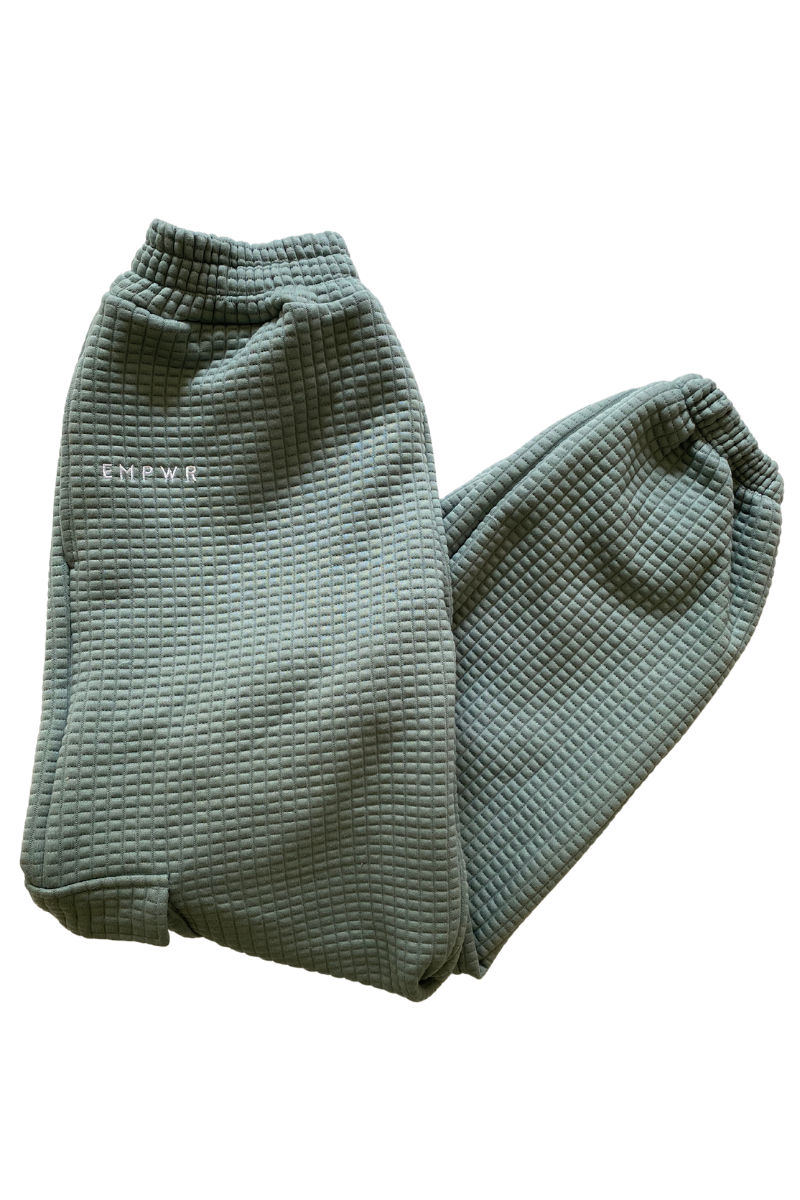 Waffle Joggers | Sage | XS - S