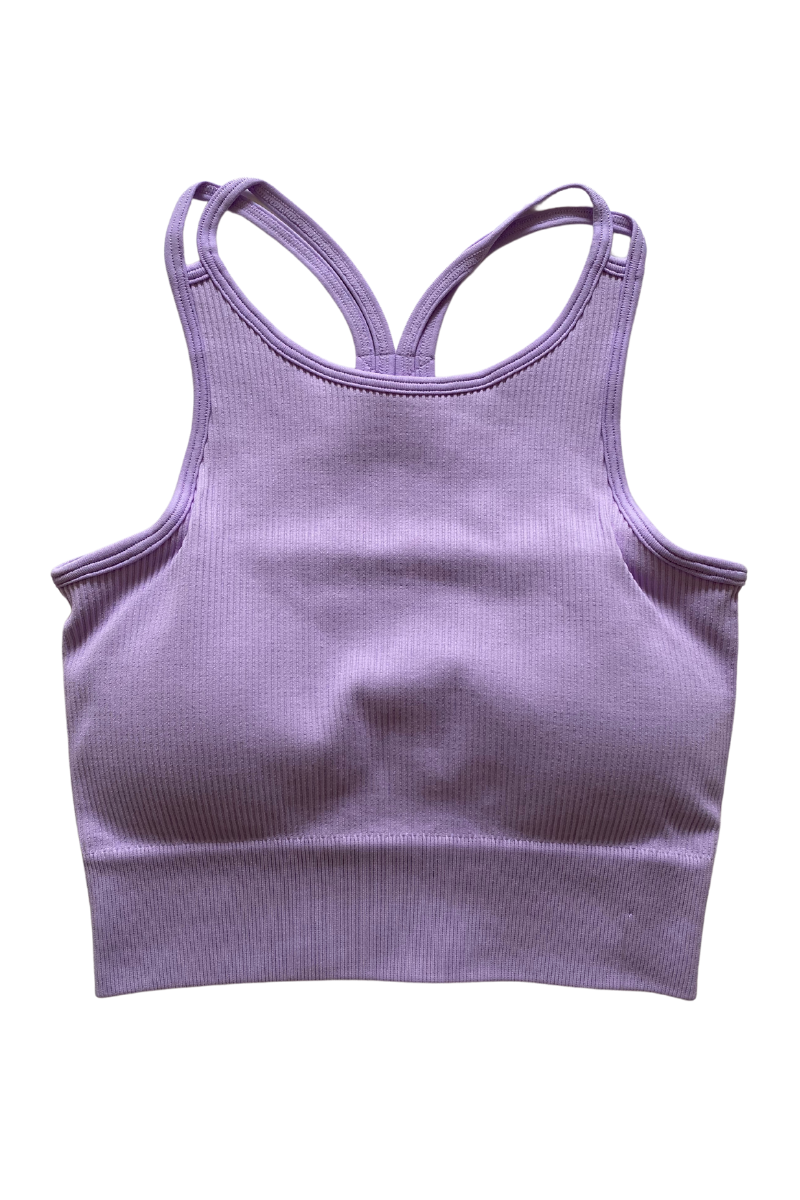 Paradise Racer Sports Bra | Lilac