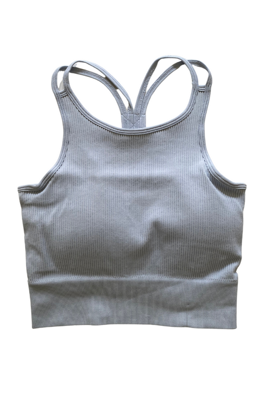 Paradise Racer Sports Bra | Pastel Blue