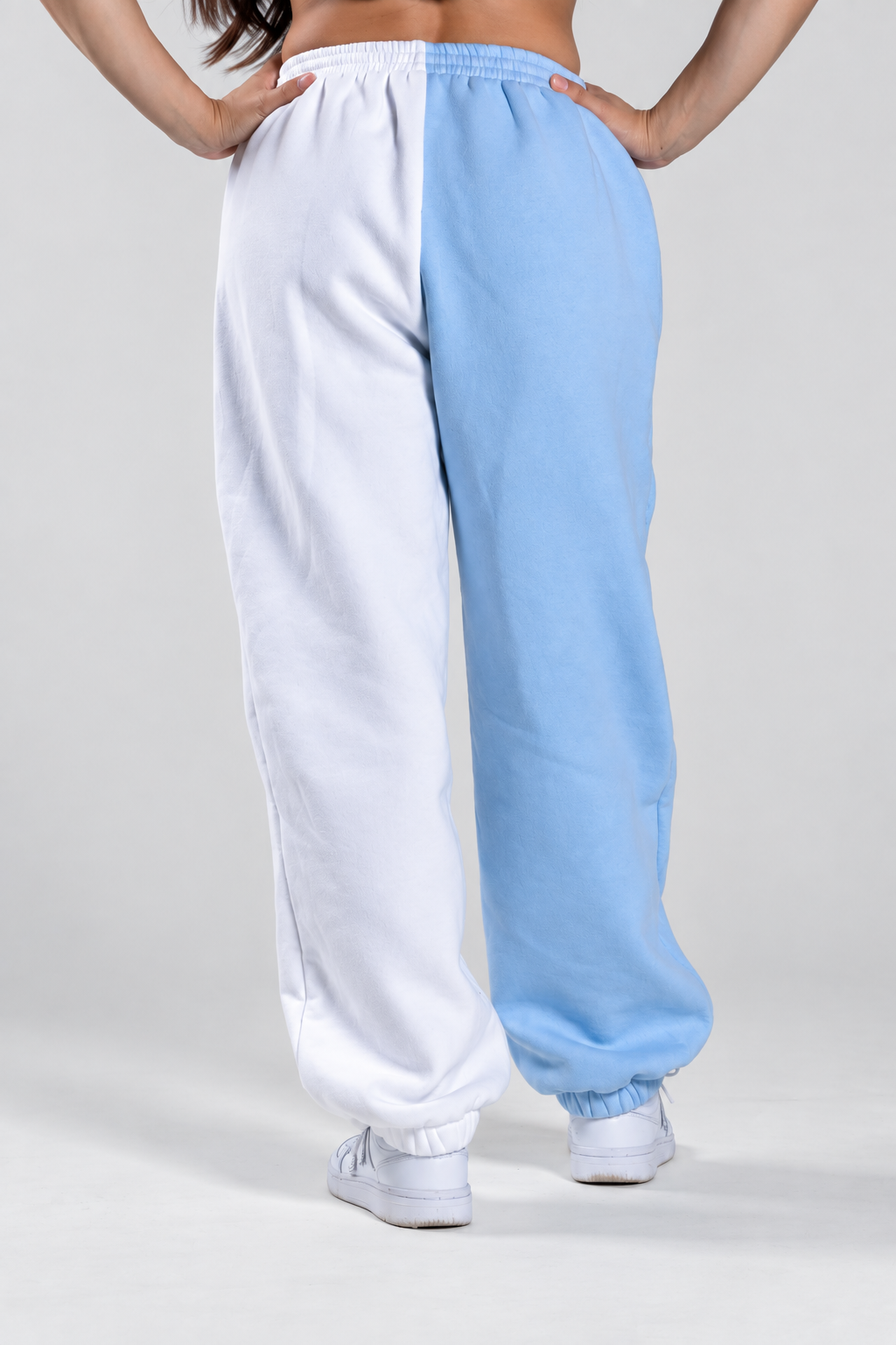 Unisex Two Tone Joggers | Baby Blue