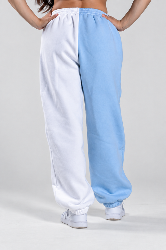 Unisex Two Tone Joggers | Baby Blue