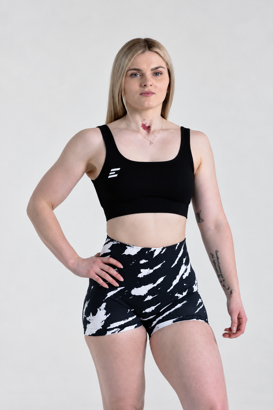 Luxe Sports Bra | U Shape - Black