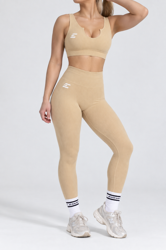 Luxe Sports Bra | V Shape - Butter
