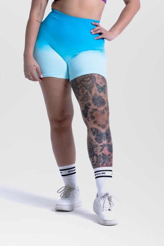 Ombre Seamless Shorts | Lagoon