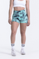 EMPWR YOU tie dye high-waisted gym shorts in Green