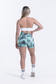 EMPWR YOU tie dye high-waisted gym shorts in Green