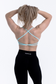 EMPWR YOU adapt cross-back sports bra in Aqua
