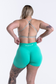 EMPWR YOU sculpt textured seamless shorts in Turquoise