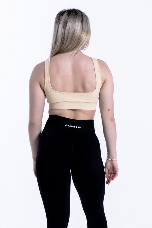 Luxe Sports Bra | U Shape - Butter