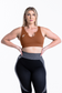 EMPWR YOU luxe v-shape seamless sports bra in Cinnamon
