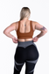 EMPWR YOU luxe v-shape seamless sports bra in Cinnamon