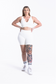 EMPWR YOU luxe ribbed seamless shorts in Ivory