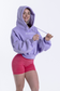 EMPWR YOU cropped fleece hoodie in Lilac