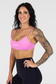 EMPWR YOU ariana strappy sports bra in Pink