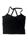 EMPWR YOU staple strappy sports bra in Black