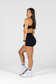 EMPWR YOU perform high-waisted gym shorts in Black