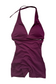 EMPWR YOU mia open-back activewear one piece in Cranberry