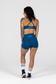 EMPWR YOU perform high-waisted gym shorts in Navy