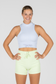 EMPWR YOU paradise high-neck seamless crop in Pastel Blue