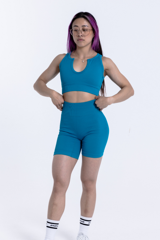 Luxe Seamless Shorts | Cerulean