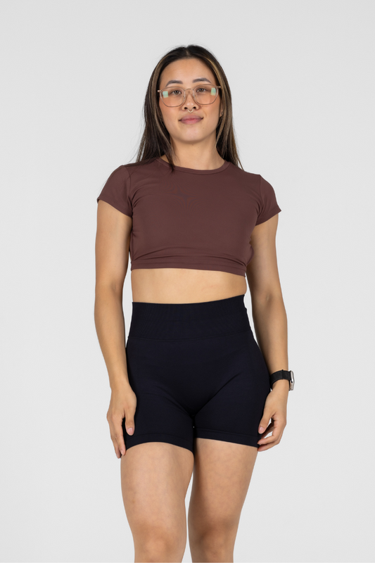 Chloe Crop | Chocolate