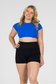 EMPWR YOU chloe open-back crop top in Blue