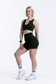 EMPWR YOU luxe ribbed seamless shorts in Khaki