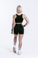 EMPWR YOU luxe ribbed seamless shorts in Khaki