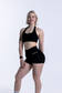 EMPWR YOU allure scrunch gym shorts in Black