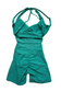 EMPWR YOU yasmine ruched activewear one piece in Aqua