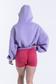 EMPWR YOU cropped fleece hoodie in Lilac