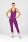 EMPWR YOU yasmine long activewear one piece in Cranberry