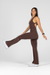 EMPWR YOU kaia open-back flared jumpsuit in Brown