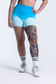 EMPWR YOU ombre seamless gym shorts in Lagoon