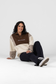 EMPWR YOU unisex colour block fleece pullover in Neutral