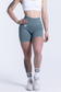 EMPWR YOU luxe ribbed seamless shorts in Sky