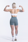 EMPWR YOU luxe ribbed seamless shorts in Sky