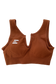 EMPWR YOU luxe v-shape seamless sports bra in Cinnamon